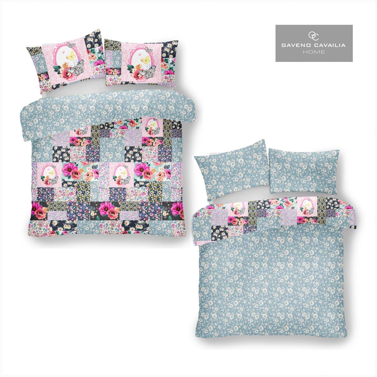Set Copripiumino Matrimoniale GC GAVENO CAVAILIA - Motivo Floreale, Misto Cotone - Foto 7