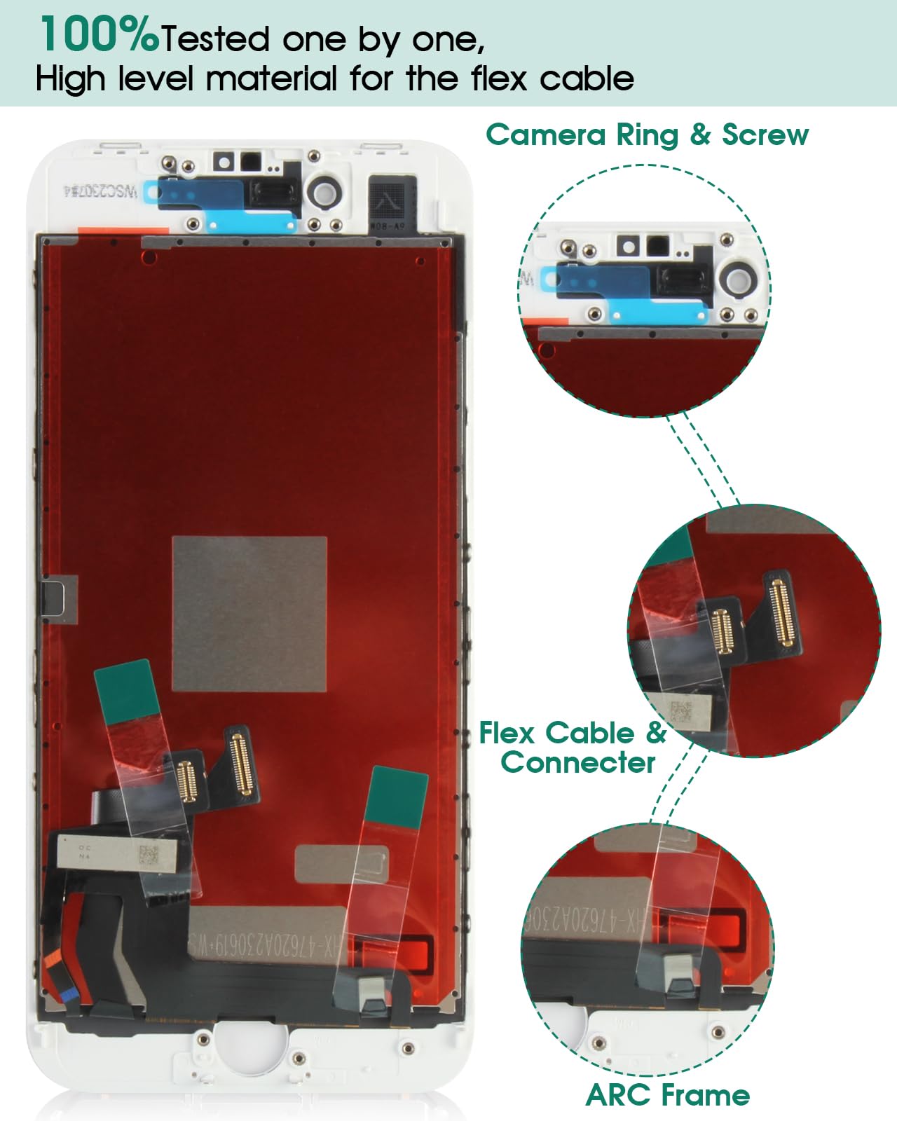 Kit Schermo LCD Per IPhone 8/SE 2020 – Bianco, Con Cornice, Strumenti E Vetro Temperato Incluso