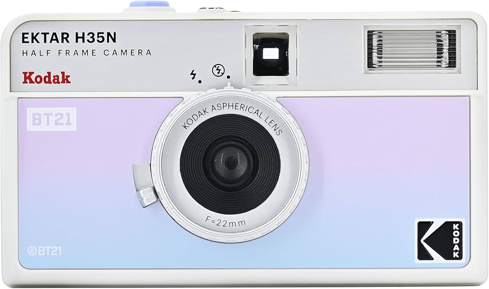 Kodak Ektar  H35N ハーフフィルムカメラ シルバー Kodak Ektar H35N Half-Frame Film Camera (Striped Silver)