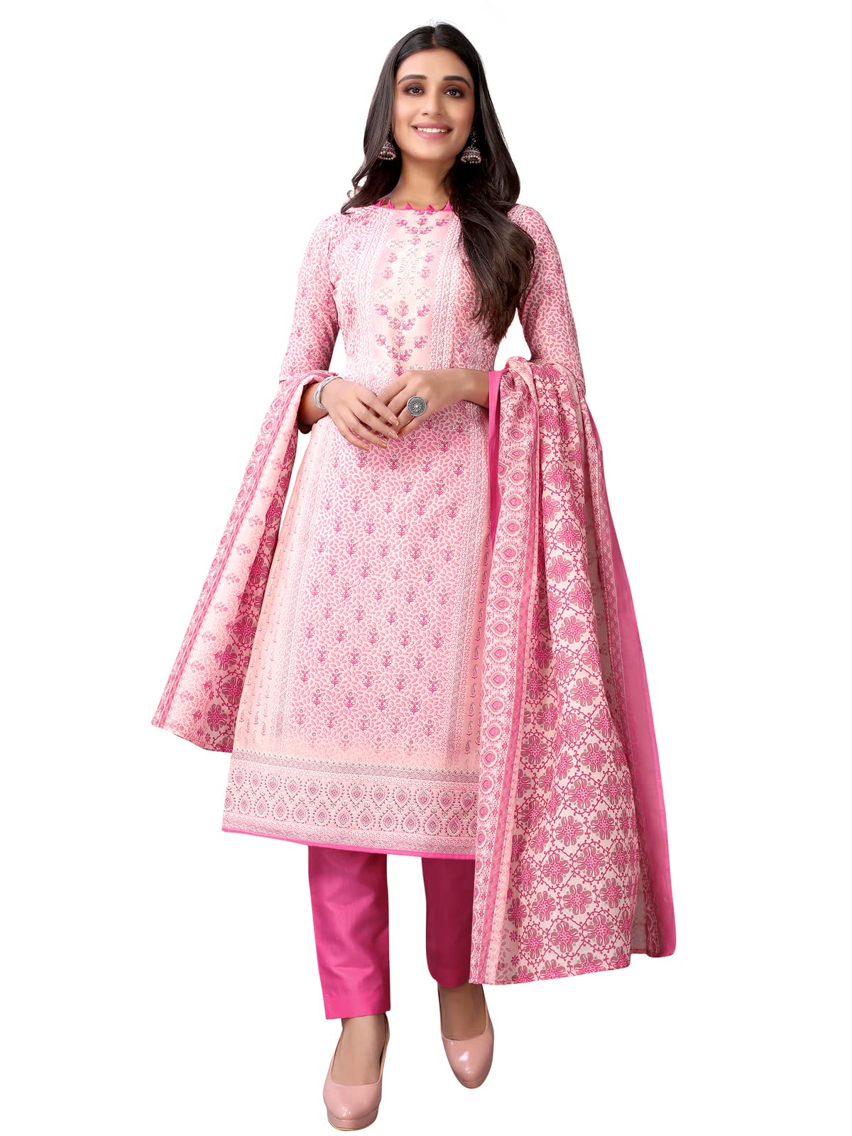 SIRILWomen's Cotton Printed Unstitiched Dress Material