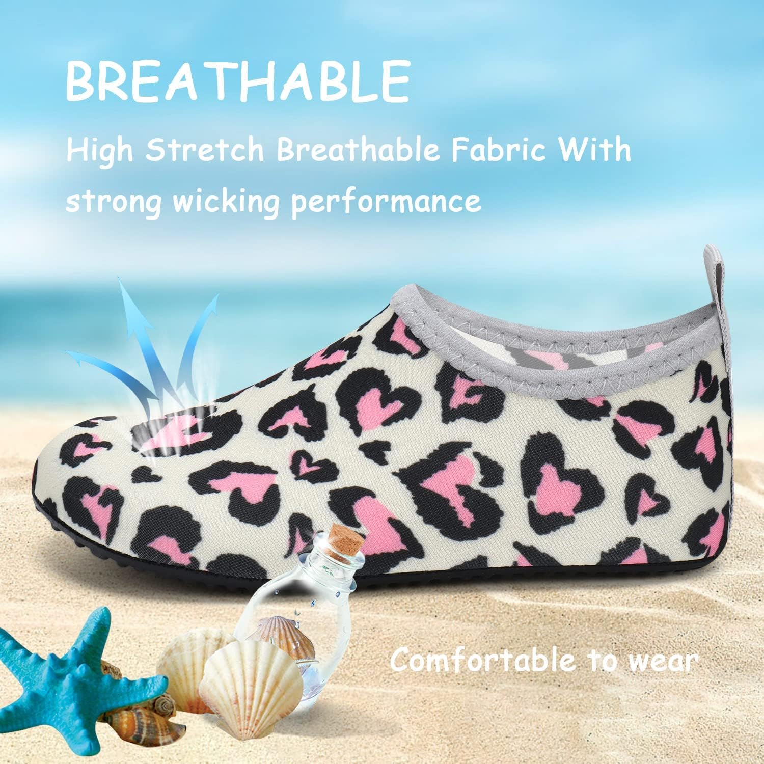 ANLUKE Kids Boys Girls Water Shoes Barefoot Aqua Socks Fast Dry Beach Swim Outdoor Sports Shoes for Toddler - Image 2