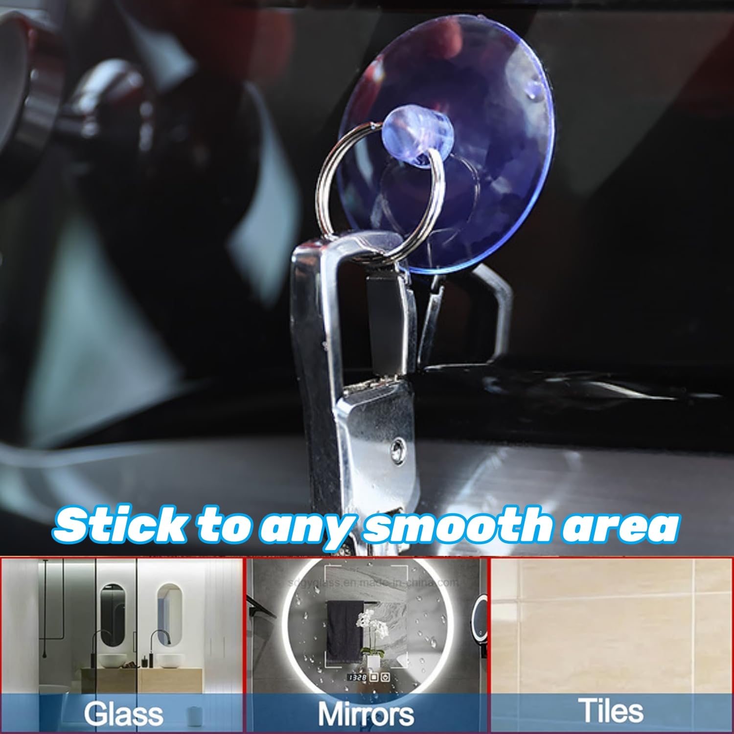 Ganci a ventosa per lastre di vetro - 40 ventose a bottone rotonde da 20 mm, pomelli in gomma per vetro, finestra, specchio, tavolo, ventose multiuso per cucina, bagno, decorazione della casa