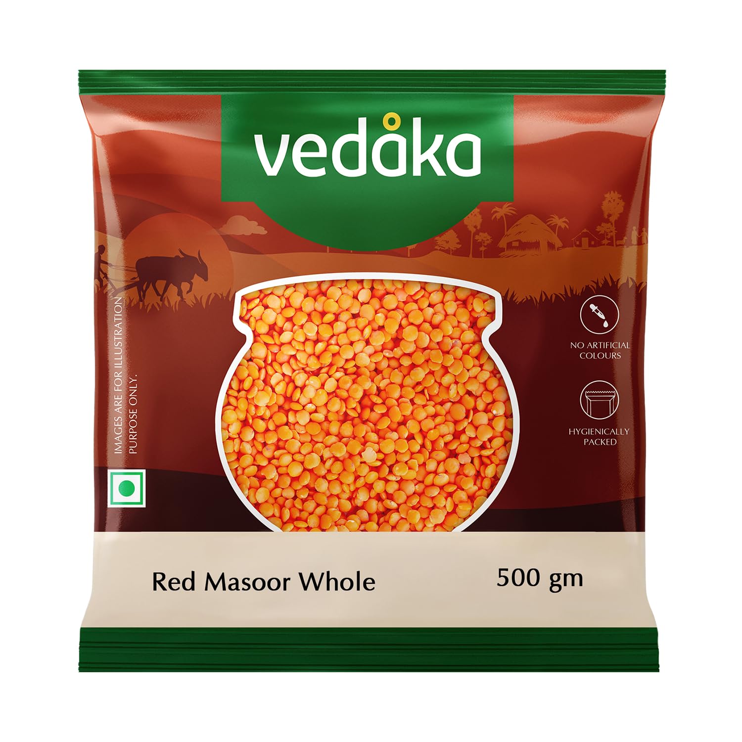 Amazon Brand - Vedaka Premium Red Masoor Whole, 500g-picture-32