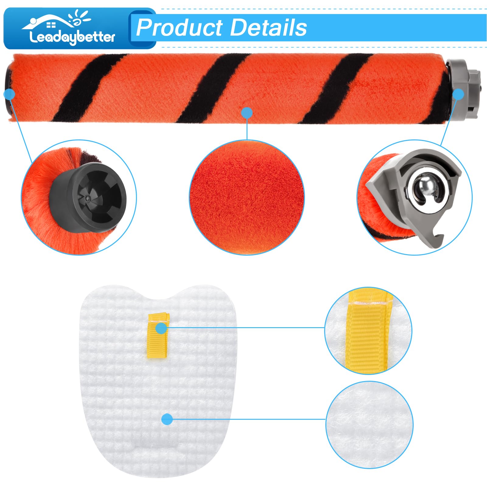 Leadaybetter Spazzola a rullo di ricambio per aspirapolvere Shark Rocket APEX DuoClean ZS360 ZS360C ZS361C ZS362 QS360QBL QS360QGN QS360QPL QS360QRD QS360QS, sostituisce le parti # XPSTFH380 & 2380