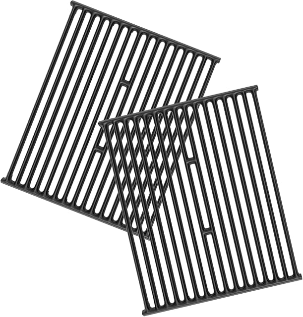 BBQ Future Partie de remplacement des grilles pour griller King 9221-64 9865-54 9868-74 9869-54 Broil-Mate Sterling Huntington et autres grilles à gaz, 15" x 12 3/4" Chaque grille de cuisson en fonte, paquet de 2