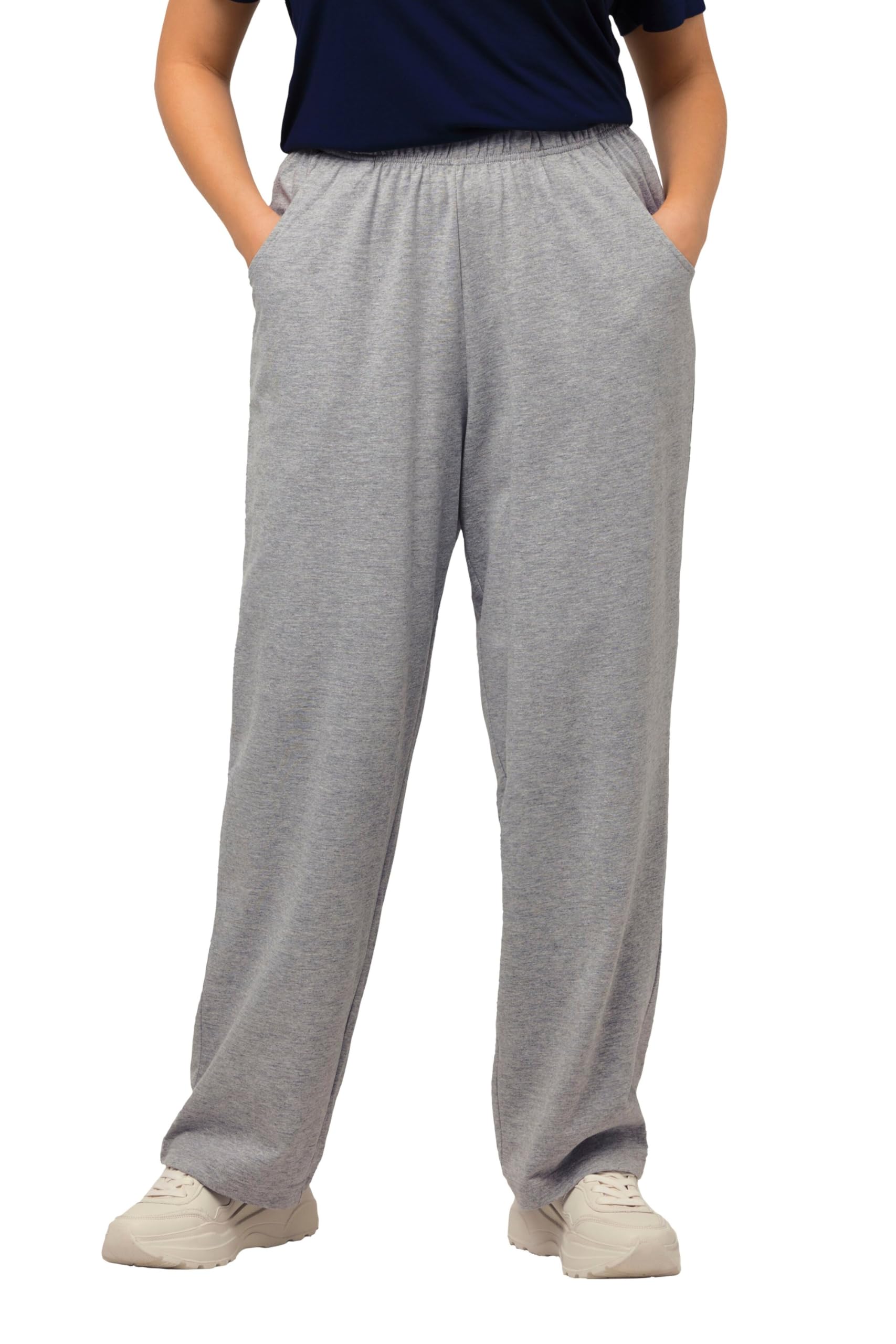 Ulla Popken Pantaloni da Jogging da Donna 7/8, Gamba Dritta