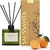 Reed Diffuser, 120ml Citrus Grove Scented Diffuser with Dried Flowers & 7 Sticks, 90 Days Long Lasting Home Fragrance for Bathroom Bedroom Home & Office Decor, Air Freshener