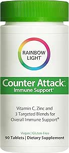Rainbow Light Immune Support with Vitamin C & Zinc, 90 Tablets