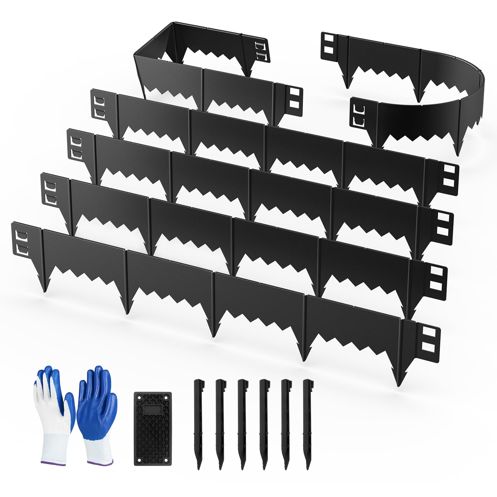 Apaspoil 6-Pack Heavy Duty Metal Garden Border