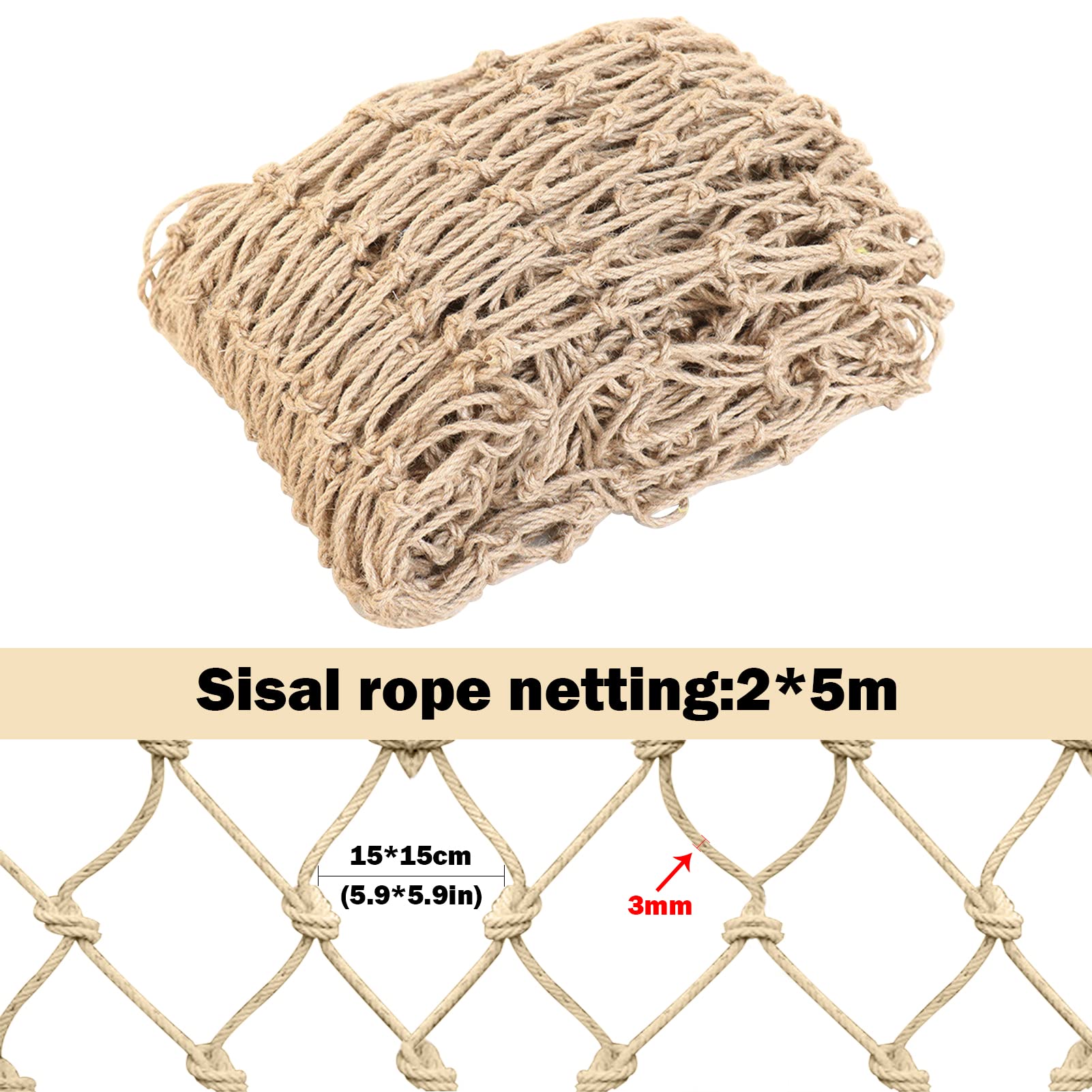 Rete di Supporto per Piante, 2 m x 5 m Rete di Supporto per Piante Rampicanti, Rete di Iuta per Piante Rampicanti, Naturale Compostabile da Giardino di Juta, Biodegradabile