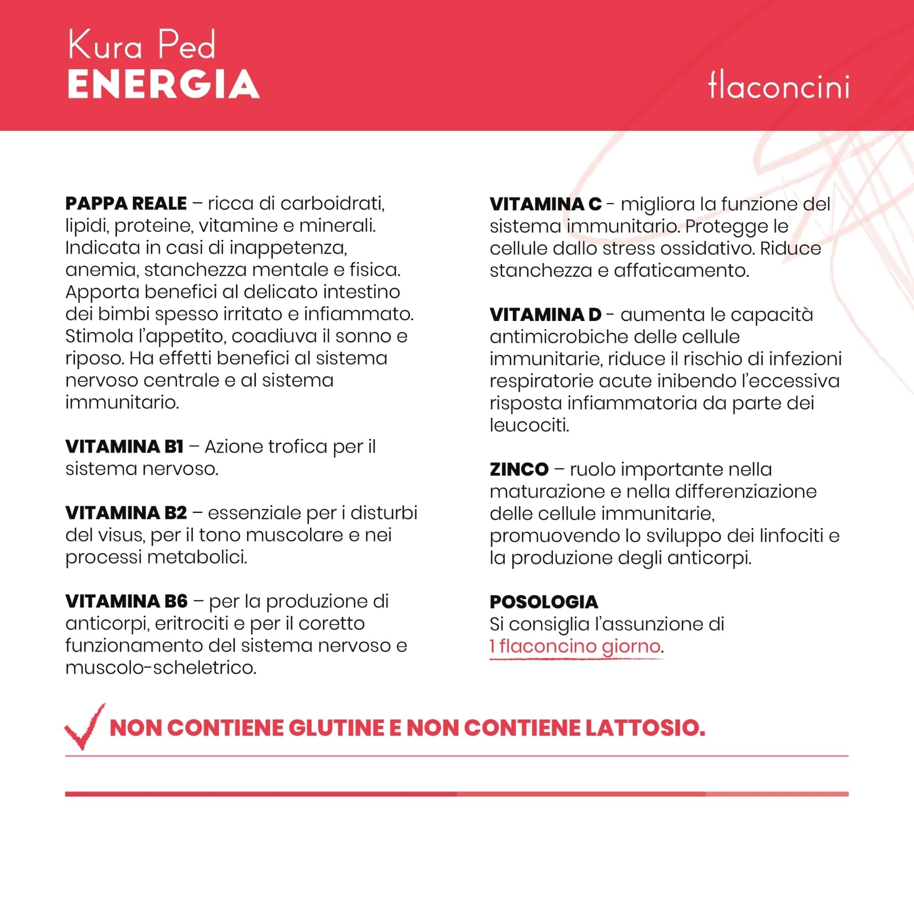 ENERGIA Integratore Stanchezza per Bambini e Adulti - Integratore Pappa Reale Bambini e Vitamina C - Integratore Concentrazione - 10 Flaconi da 10 ml - Integratori Stanchezza fisica