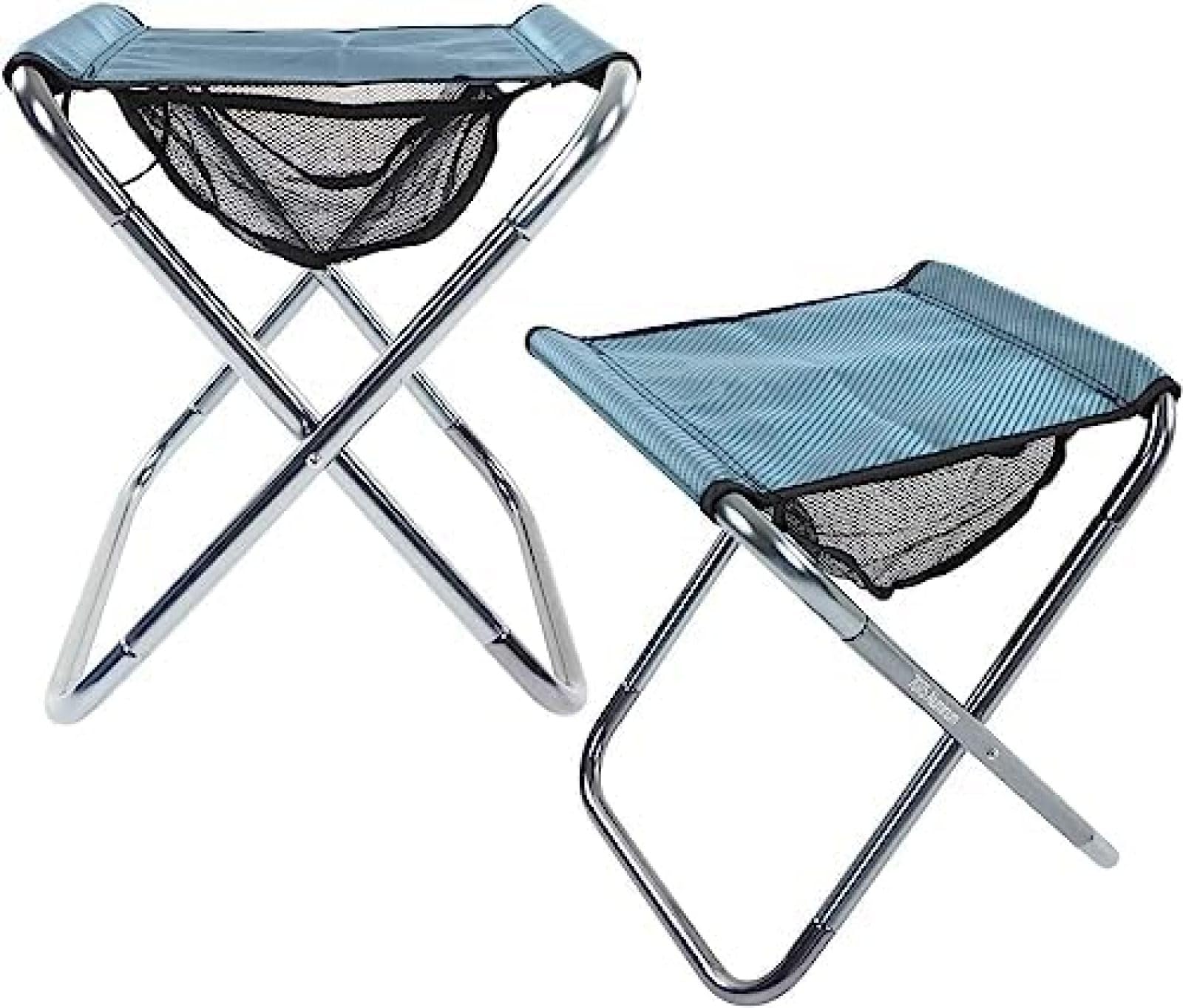Sgabello telescopico Sgabello pieghevole Sgabello da campeggio, Sgabello pieghevole portatile con carico di 150 kg Antistrappo per viaggi all'aperto,Blue