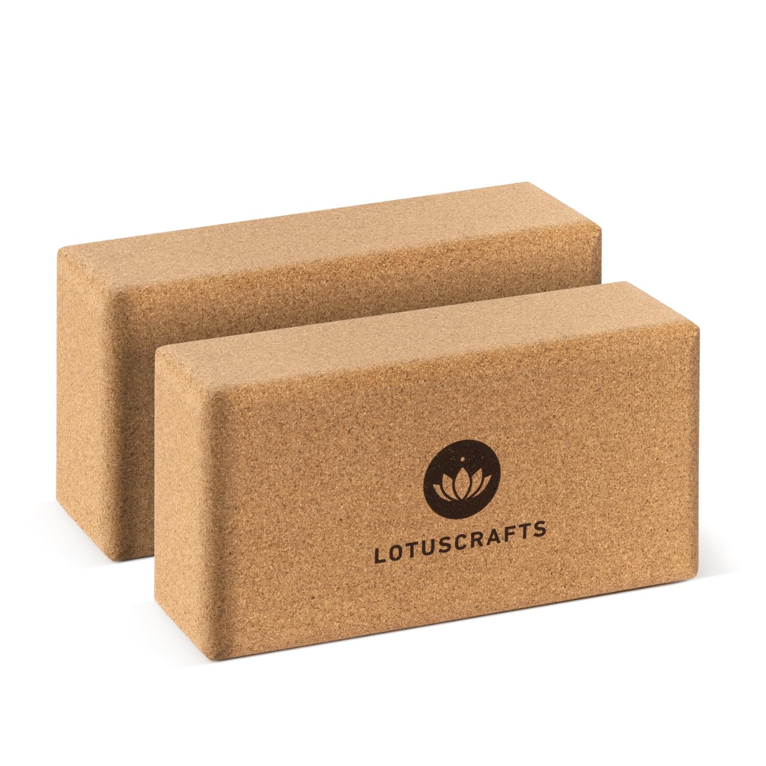 Lotuscrafts Supra Grip - Ladrillo de corcho para yoga, hecho ecológico, corcho natural de Portugal, bloque de yoga, bloque de yoga, ladrillo de yoga