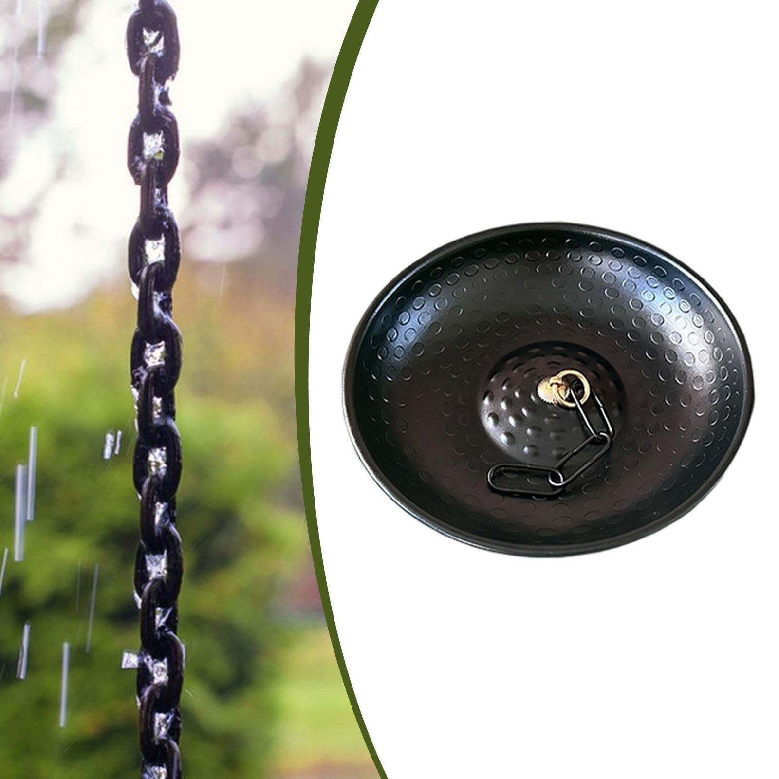 Gralara Bassin d'ancrage pour Chaîne de Pluie Design en Alliage d'Aluminium pour Cour Extérieure, 38cm
