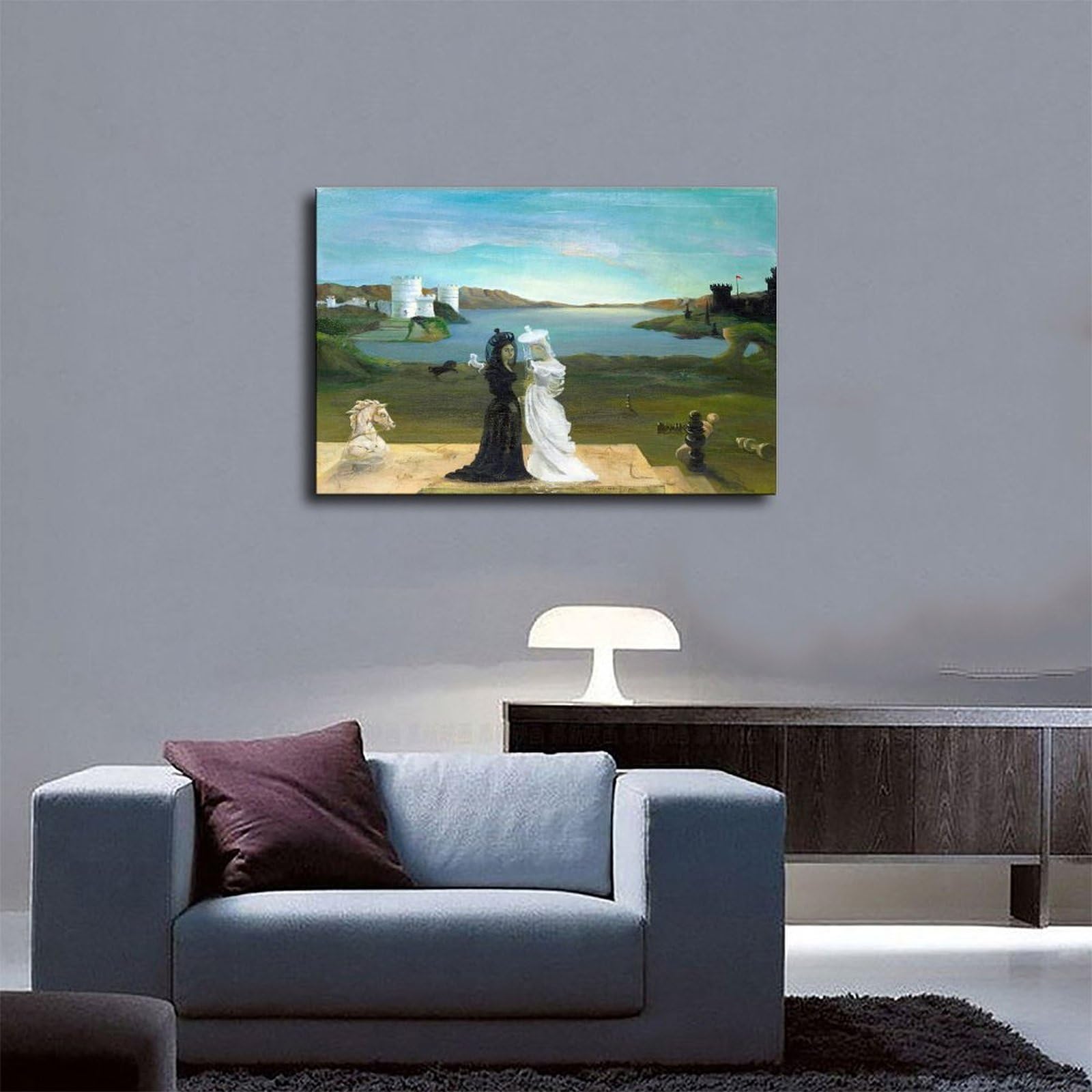 F I N U C B Królowe szachów nadruk Muriel Streeter plakaty płótno dekoracyjne obrazy ścienne do biura salonu bez ramy 50 cm dł. x 76 cm szer