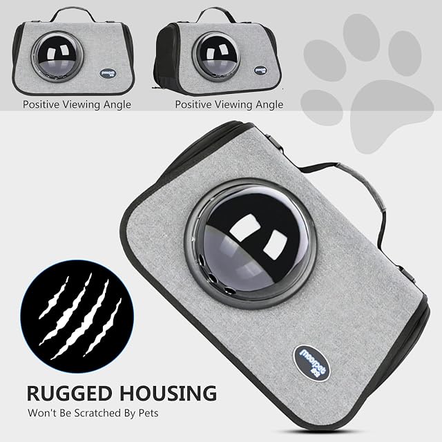 Foto 4 de 6 de PETCUTE Transportín Gato Perro,Plegable Transportín Perro Pequeño con Colchón Suave y Correa De Hombro…