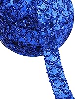 Vista 12 de Cinta de encaje con purpurina para manualidades, adornos, accesorios de disfraz de 10 yardas (negro)