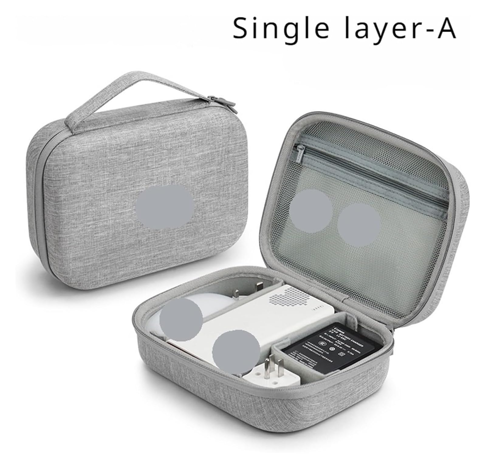 Torba na akcesoria elektroniczne, Etui na elektronikę Power Bank o dużej pojemności Cyfrowa torba podróżna paszport(Double Layer black a)