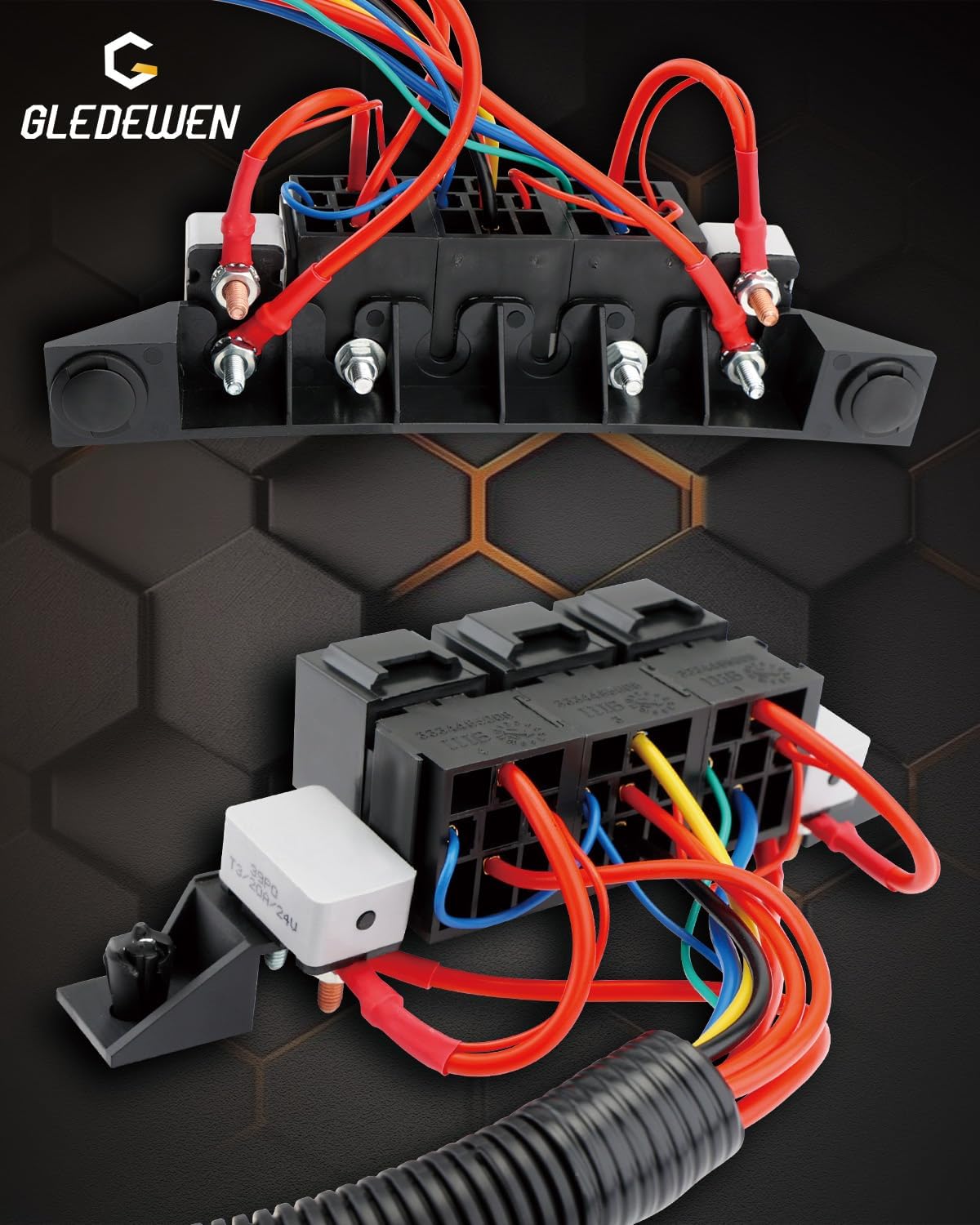 Electric Fan Dual Speed Control Wiring Harness Kit, Compatible with 1999-2007 Chevy Silverado 1500 2500 3500 Avalanche Suburban Tahoe, Escalade, GMC Sierra Yukon, Retrofit Stand Alone Wire, #674-00923