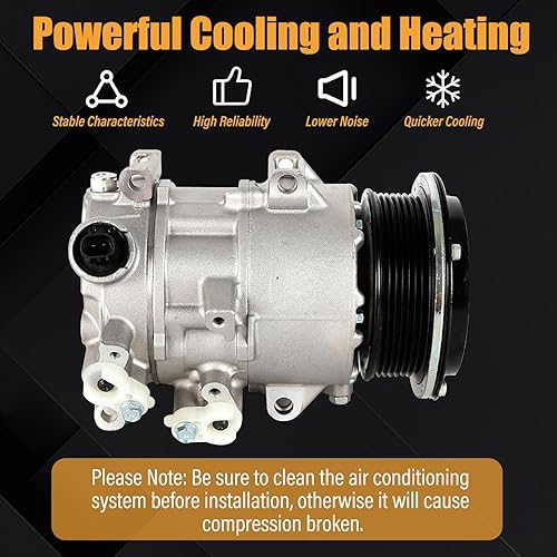 Miniatura 4 de Compresor de aire acondicionado con embrague para Toyota Camry 2007-2009 2.4L RAV4 2006-2008 2.4L CO 11178JC 8831006240 8831042270 CO 11178JC