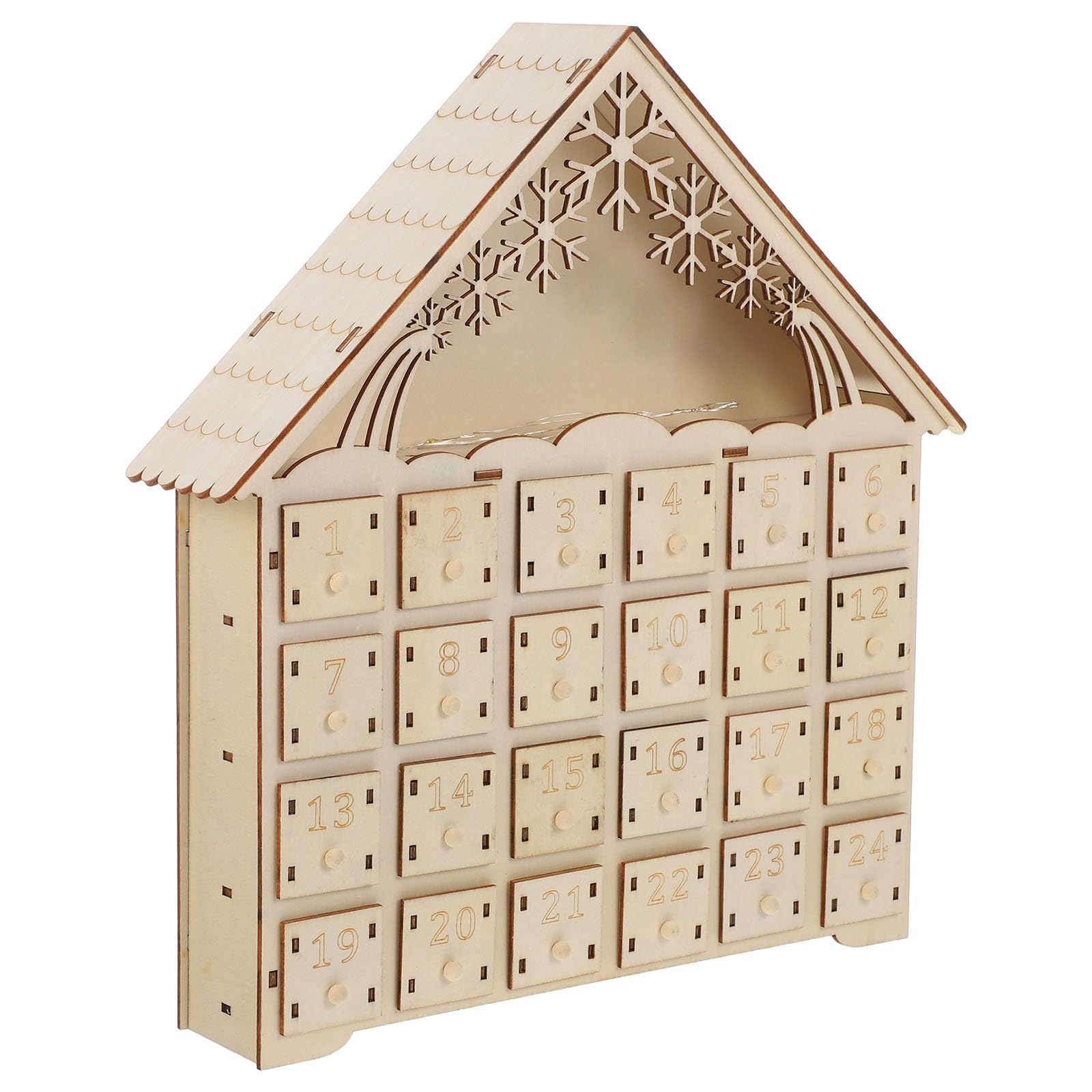 TOYANDONA 3 Stück LED Adventskalender mit 24 Schubladen für Weihnachten