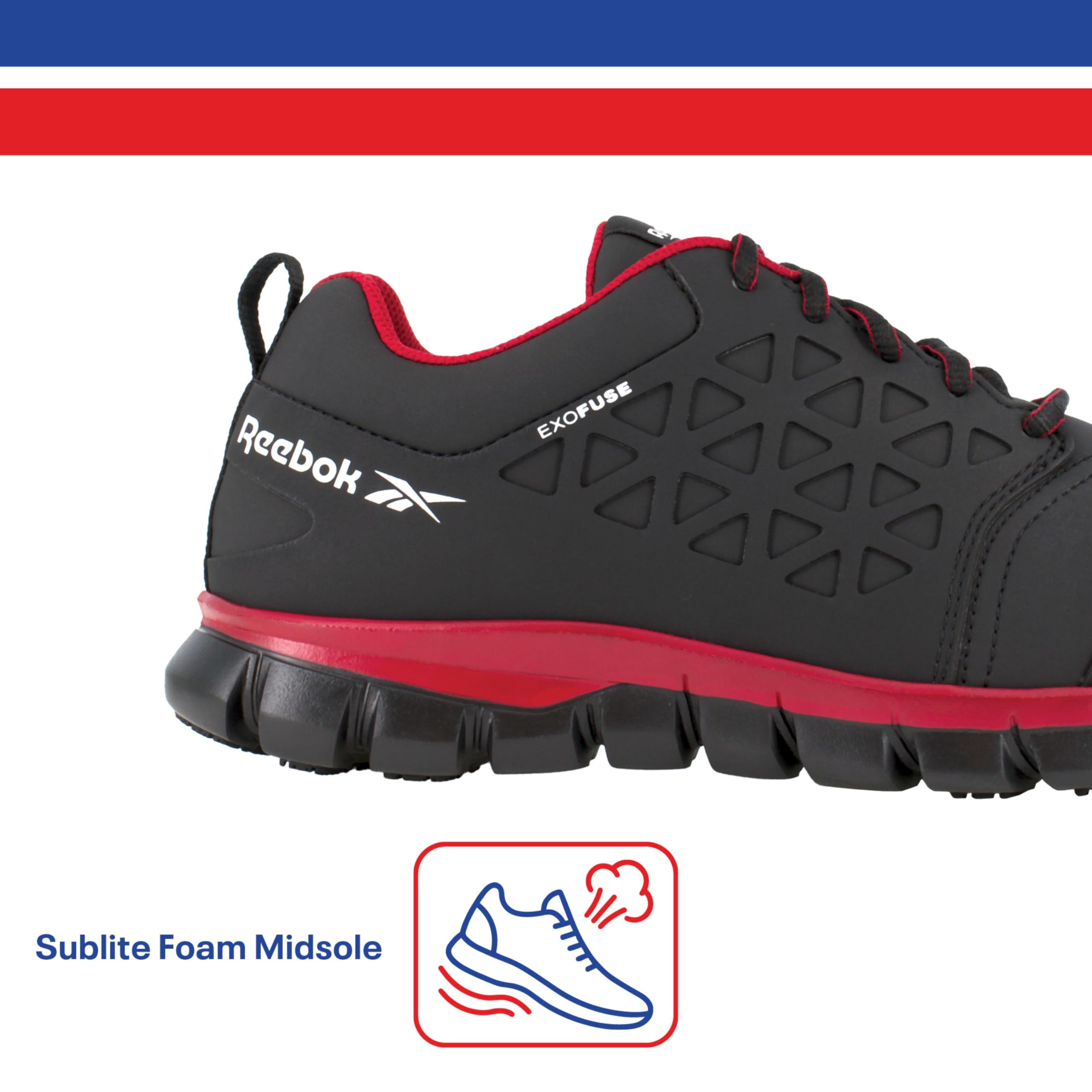 Reebok Mężczyźni Sublite Cushion Work Safety Toe Athletic Work ShoePraca i bezpieczeństwo