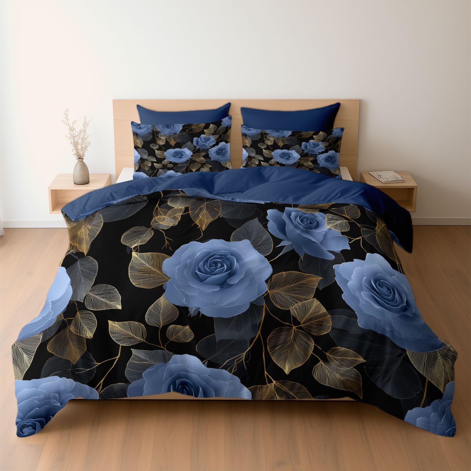Housse de Couette Réversible 200x200 Anti-Plis Parure de Lit Gothique Microfibre Facile à Laver