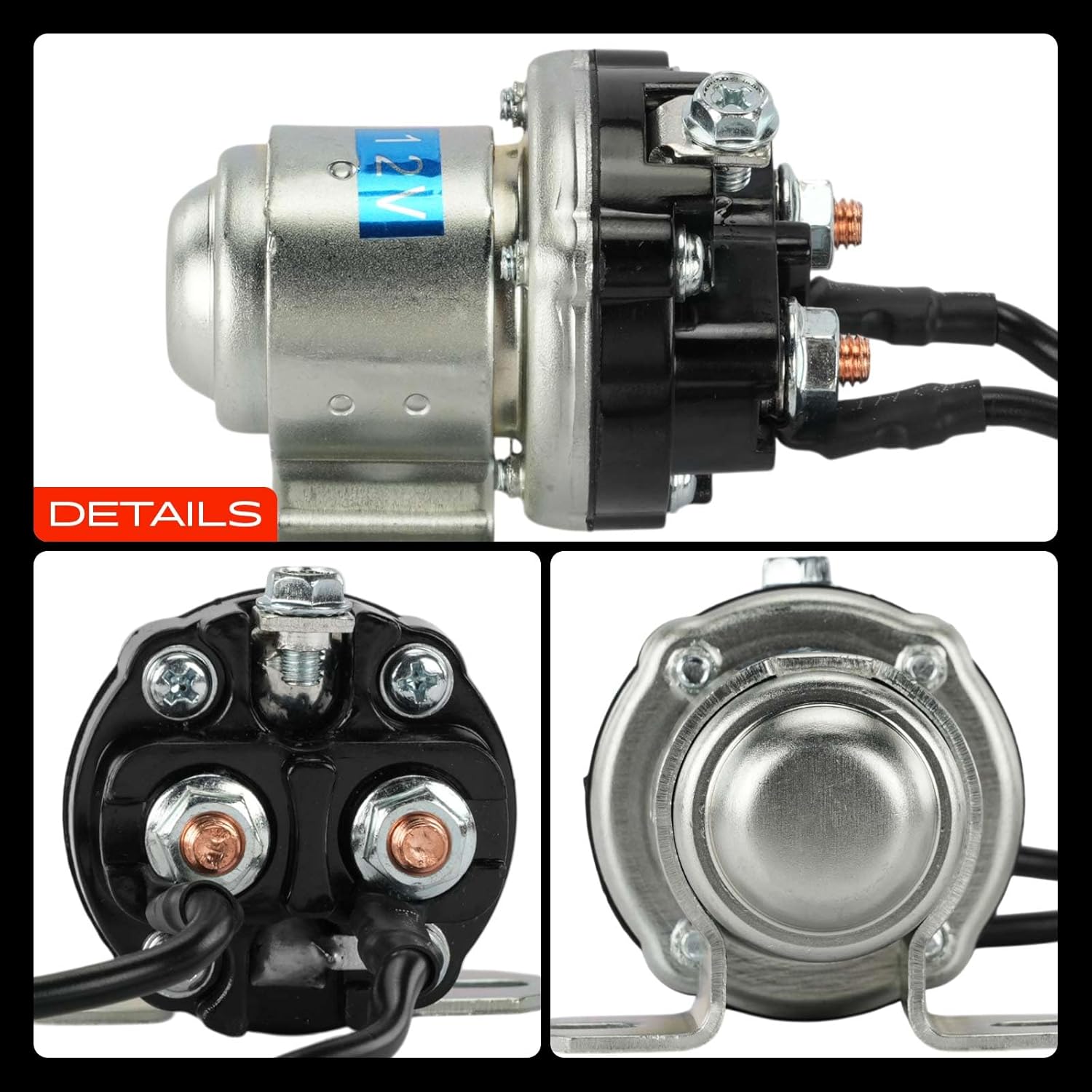 A-Premium Starter Solenoid Compatible with Freightliner, Sterling Truck, Blue Bird - FL50, FL70, LT8500, All American FE RE, Commercial Bus, SHL All American Commercial - 12V - Manual Transmission