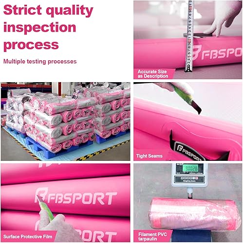 Miniatura 34 de FBSPORT - Colchonetas inflables de entrenamiento de 4 u 8 pulgadas de grosor, pistas de gimnasia para uso en el hogar, animadoras, yoga