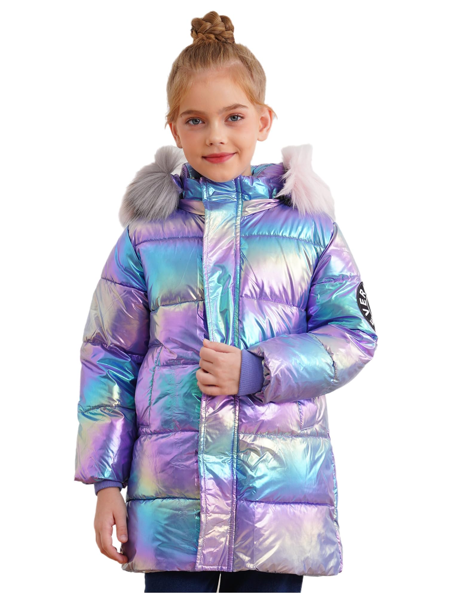 Agoky Chaqueta Plumífero Para Niña Abrigo Acolchado Cálido Chaqueta De Plumas Manga Larga Abrigo Casual Ropa Para Invierno Otoño