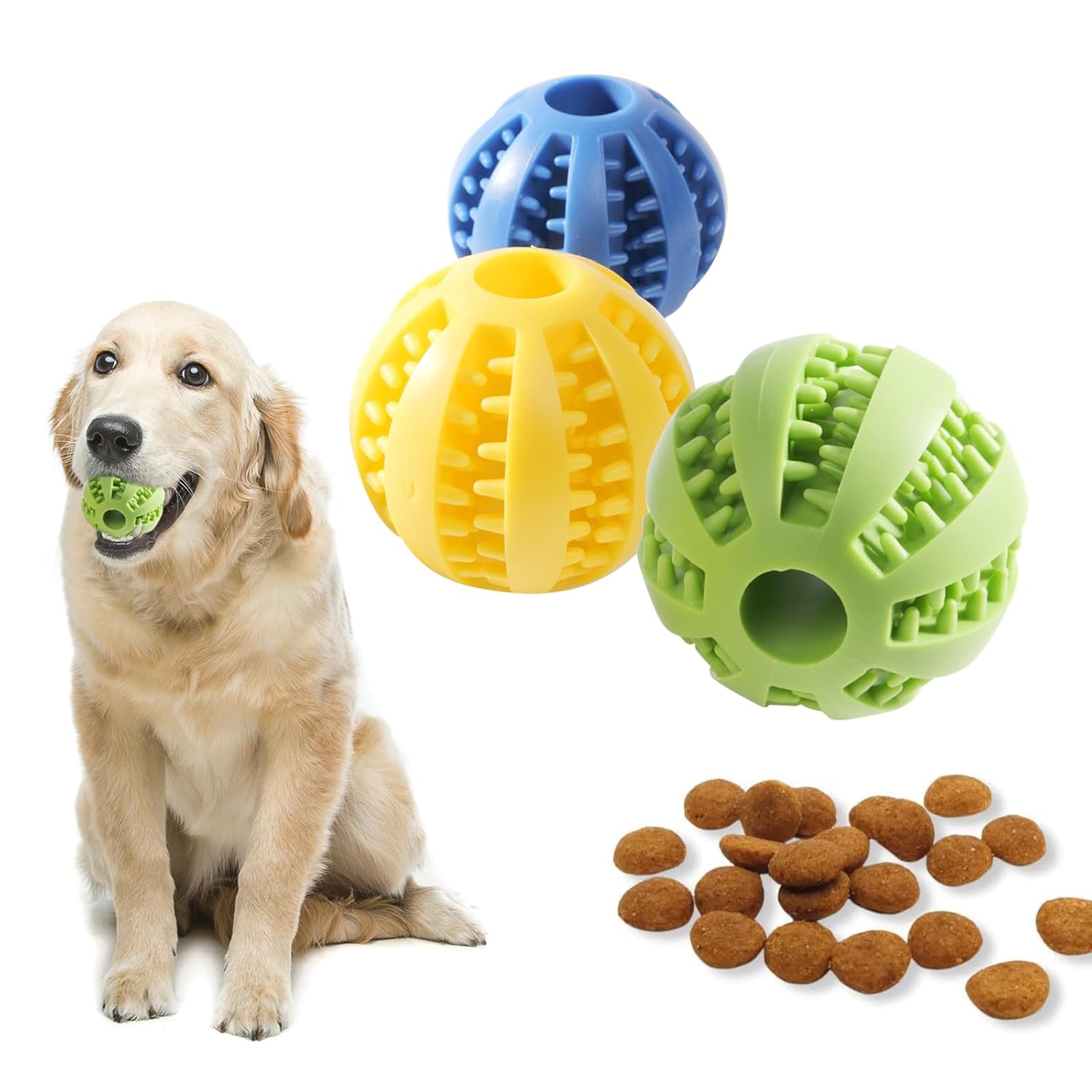 Interactive Dog Toys Dog Puzzle Ball Pet Chew Relieves Anxiety Cleans Teeth Dog Toys to Keep Them Busy