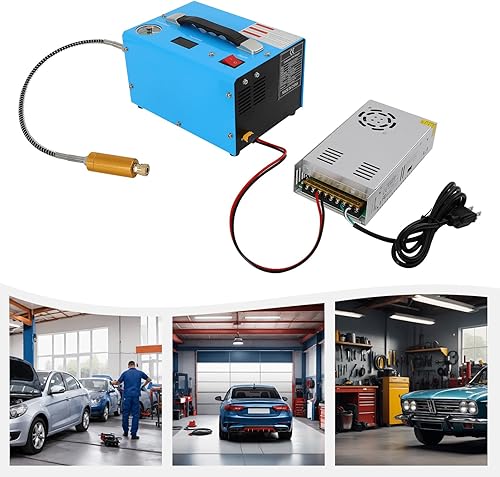 Miniatura 2 de Compresor de aire PCP, portátil 4500Psi/30Mpa Auto-Stop 12V/110V, con convertidor de potencia para rifle Airgun Paintball