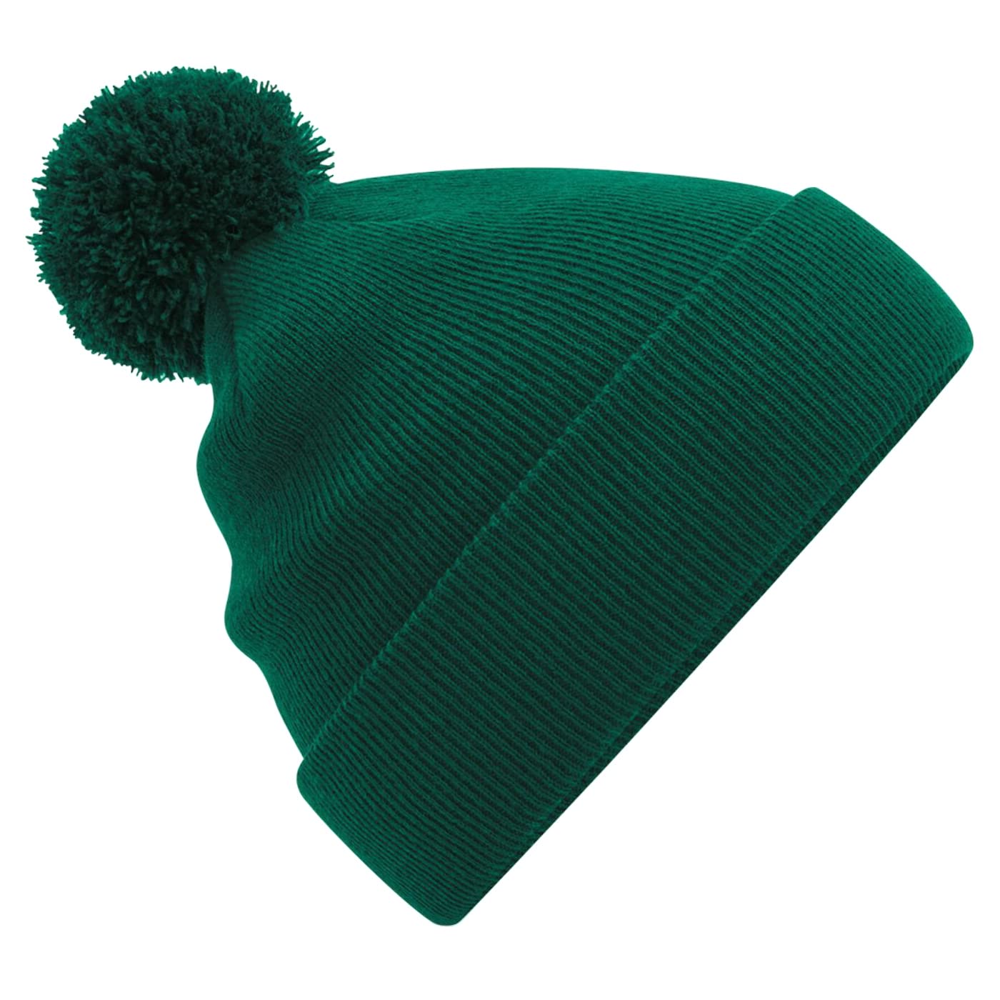 Beechfield - Original Pom Pom Beanie - Cuffed Design - White