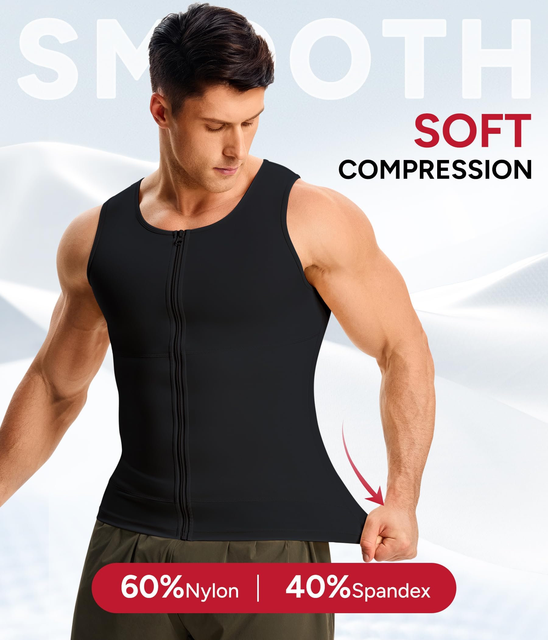Junlan Maglietta Compressione Uomo Canotta Contenitiva Snellente Intimo Modellante Dimagrante Canotte Sportivo Fitness Canottiera Magliette