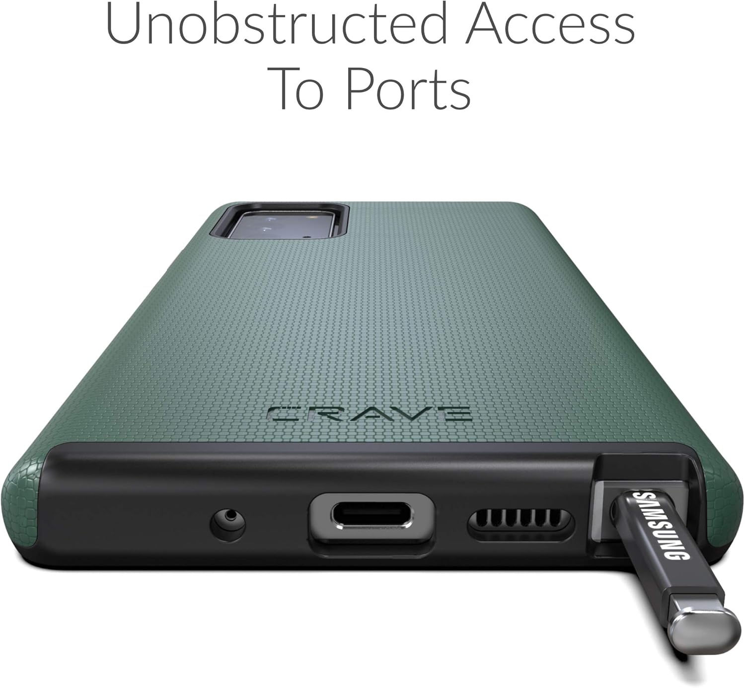 Crave Galaxy Note 20 Case, Shockproof Protection Dual Layer Case for Galaxy Note 20 (6.7 inch) - Forest Green - Image 7