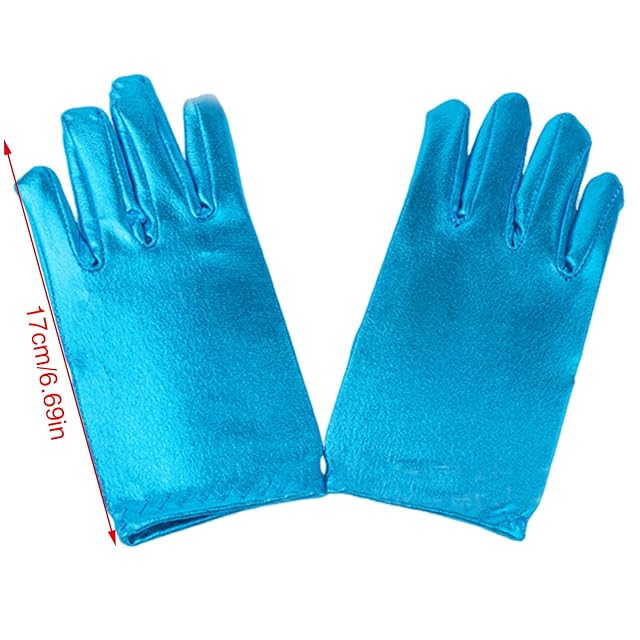 Foto 4 de 8 de Vynetra Guantes de cuero para niños para fiestas, cortos, brillantes, uniformes, guantes de fiesta para niños