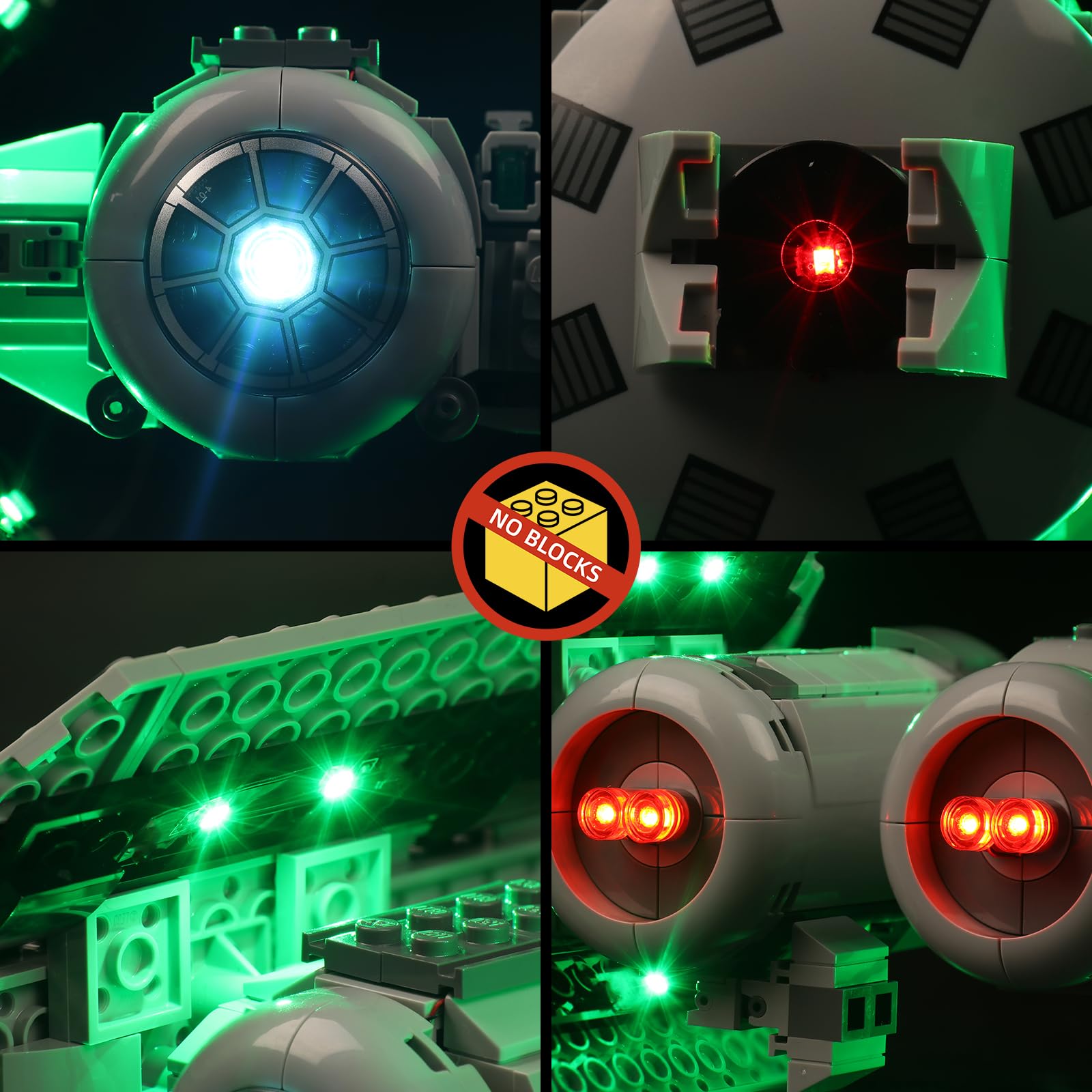 Kit d'éclairage LED pour Lego 75347 Kit de Maquette de Bombe TIE, kit d'éclairage de décoration à Faire soi-même pour Lego TIE Bomber 75347 Creative Toy Light (Pas de modèle Lego) - 3
