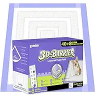 ZOMISIA 3D-Barrier Puppy Pee Pads for Dogs, 18 Cups Absorb & Rise Puffy Gel-Wall Leak-Proof, 30"x36" 40 Counts + 8 Pet Urine Test Strips, Super Absorbent Disposable Potty Training Pads