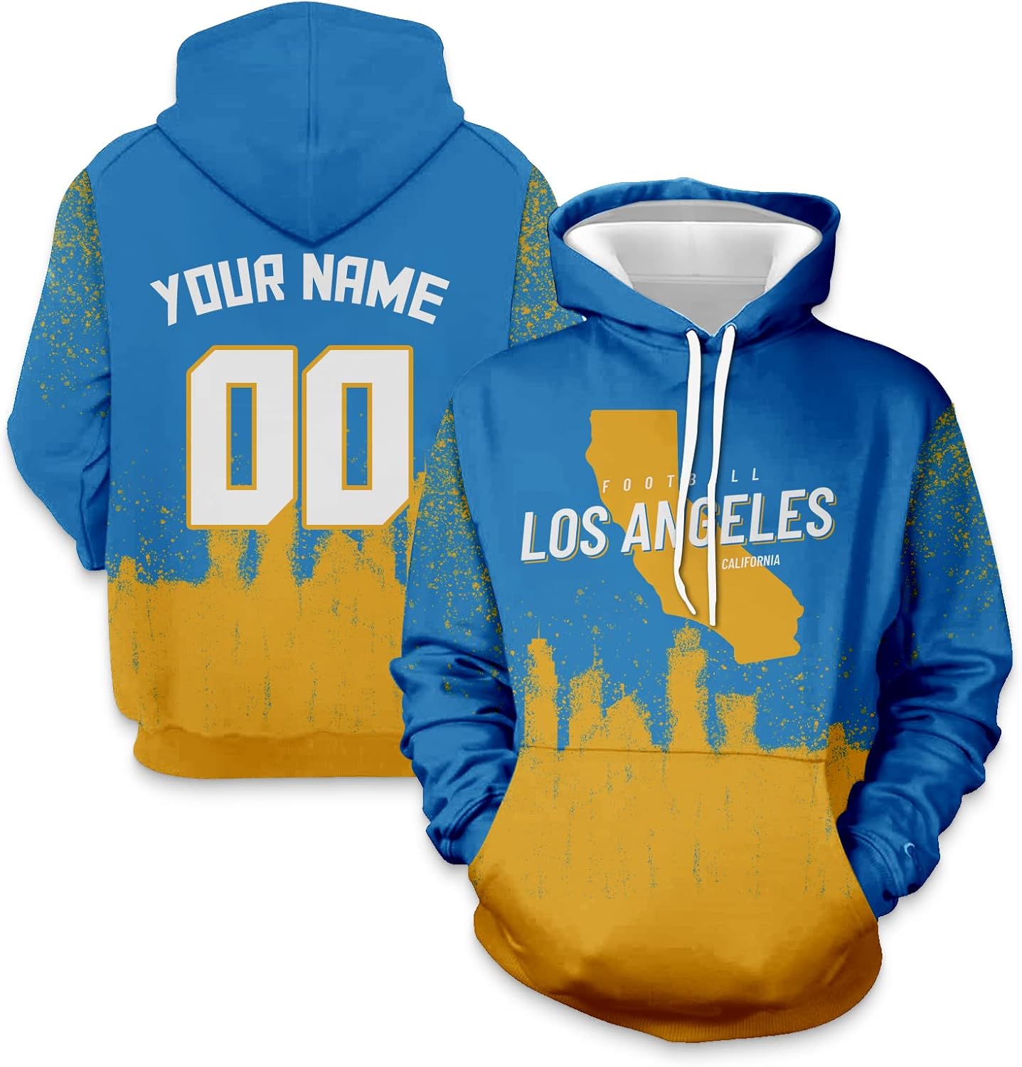 Custom Hoodie for Men Football City Fans Gifts for Men Women Youth Hip Hop Pullover Hooded Sweatshirt Name & Number