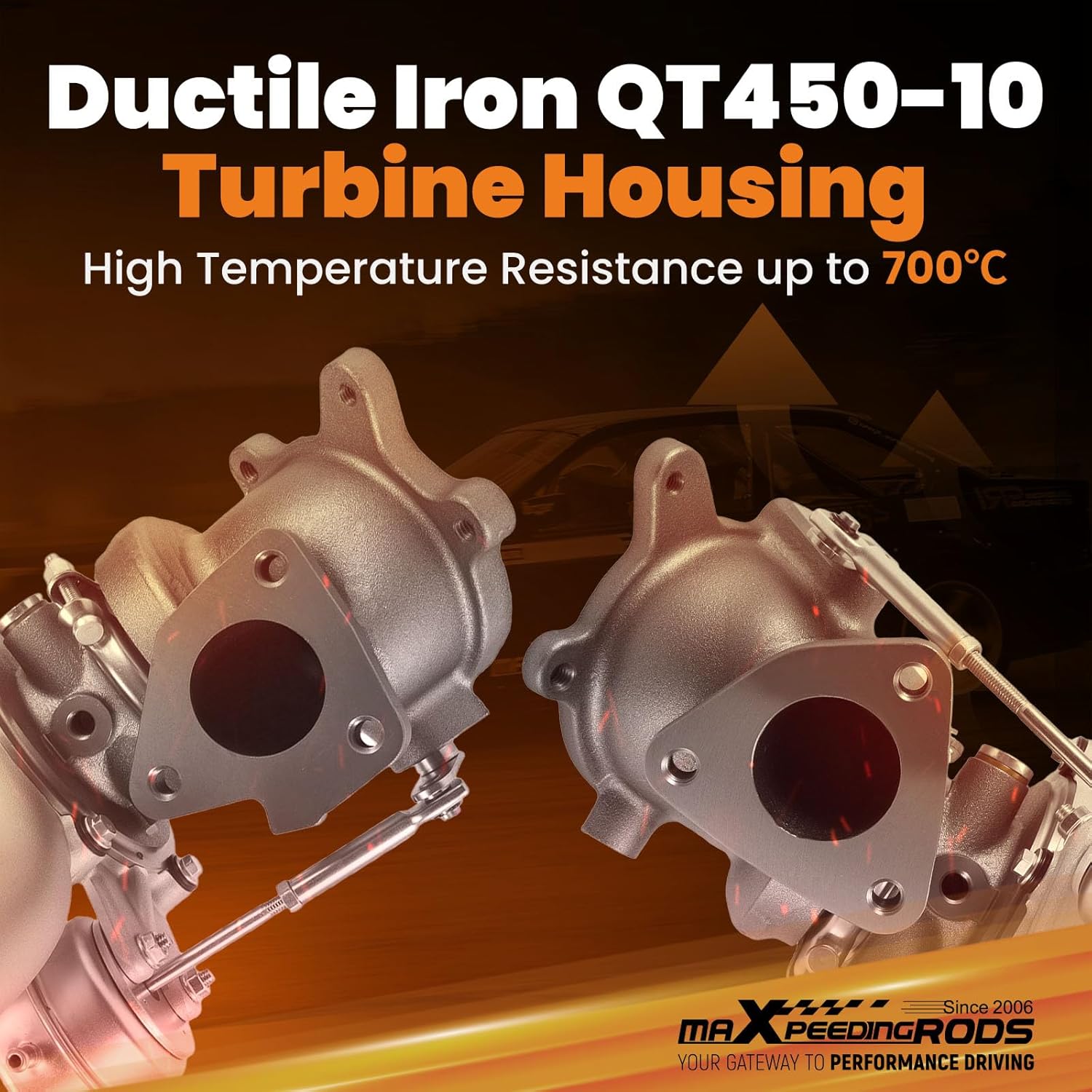 maXpeedingrods Billet Turbocharger Turbo Kit, for Ford Flex Explorer Sport Taurus SHO EcoBoost Lincoln MKS/MKT 3.5L V6 Engine 2010- # AA5E-9G438-GD (Left+Right Side)