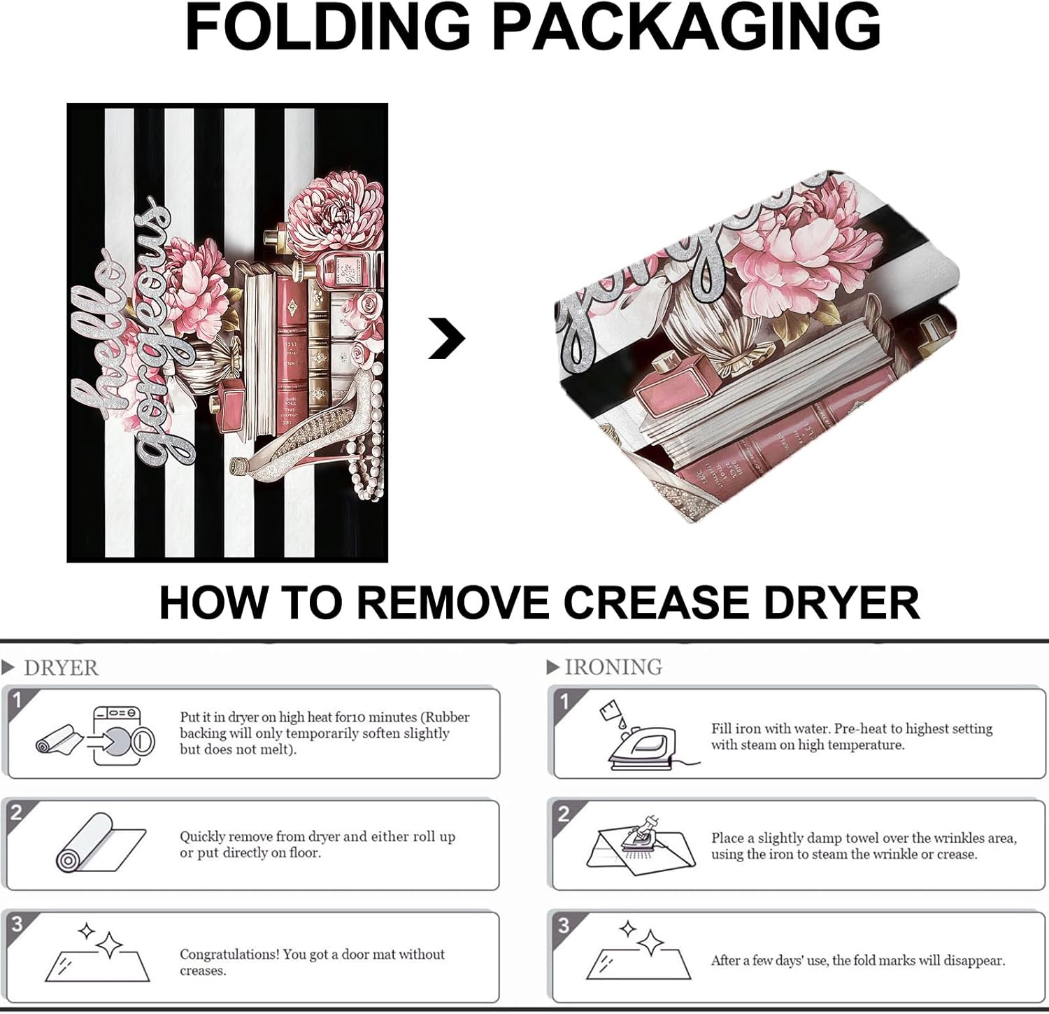 Abstract Area Rug 5x7 Black and Pink Washable Rugs for Girls Woman Living Room Bedroom Low Pie Non-Slip Fashion Girly Carpet for Playroom Nursery Room Doormat Floor Mats Indoor Decor