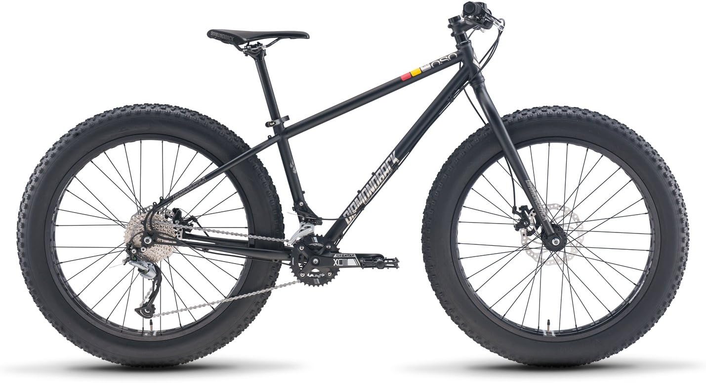Diamondback Bicycles El OSO Uno Steel Fat Bike Hardtail Mountain Bike, Black
