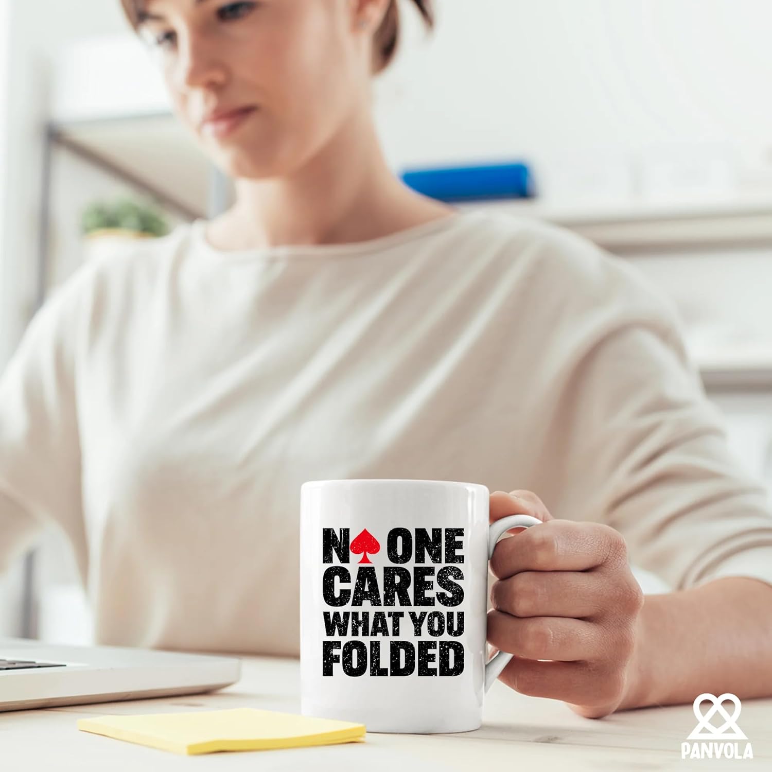 No One Cares What You Folded Poker Gifts Funny Poker Player Lover Gifts For Husband Wife Friends Novelty Drinkware Ceramic Mug 11 oz White - Image 5