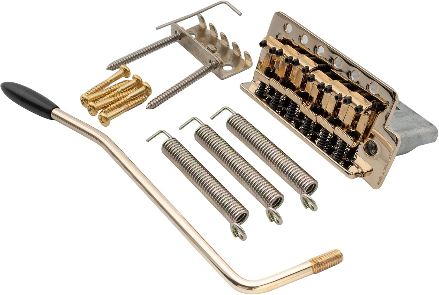 Musiclily Pro 52.5mm Vintage 6-Screw Tremolo Bridge 36mm Short Block for Squier Strat Style Electric Guitar, Chrome