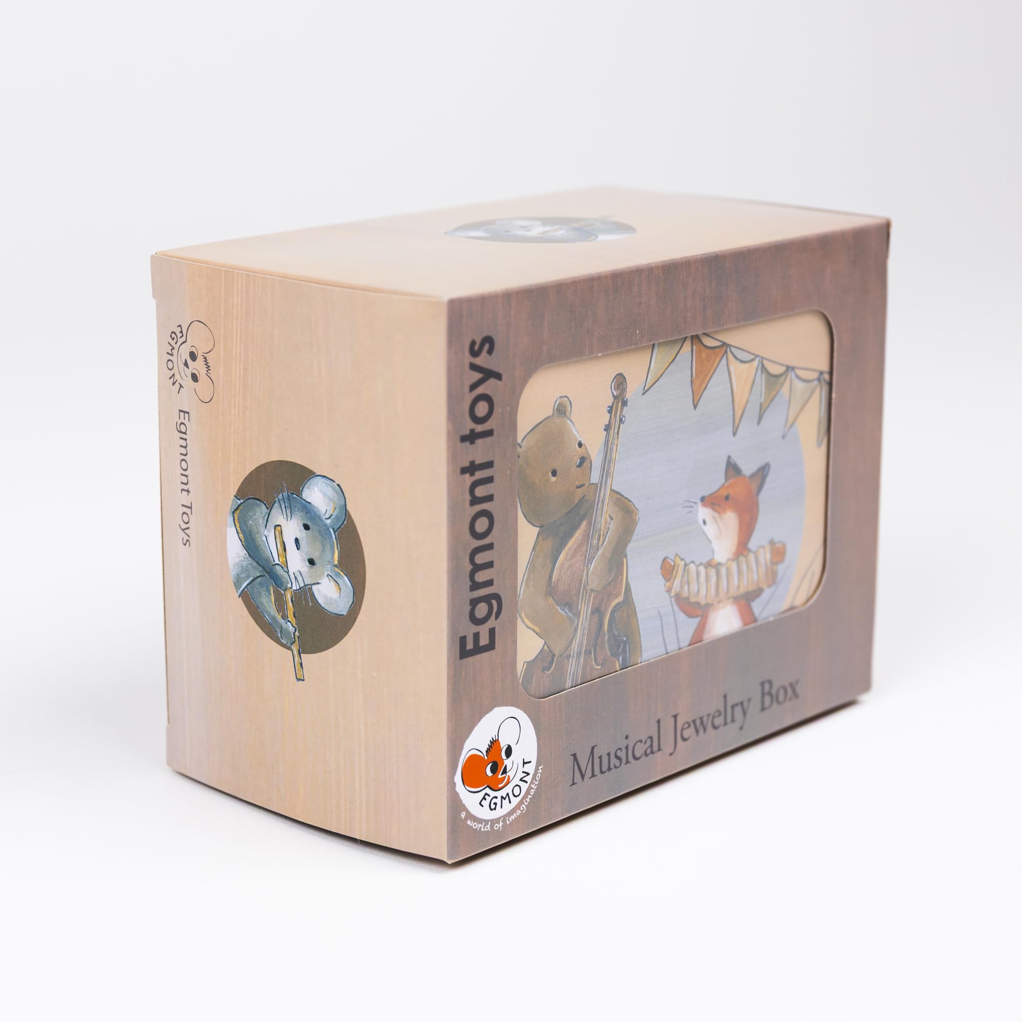 Egmont Toys Musical Jewellery Box, Jewellery Box Hand Crank Music Box "Ballerina" in 6 Designs Mirror & Storage Space - Image 3