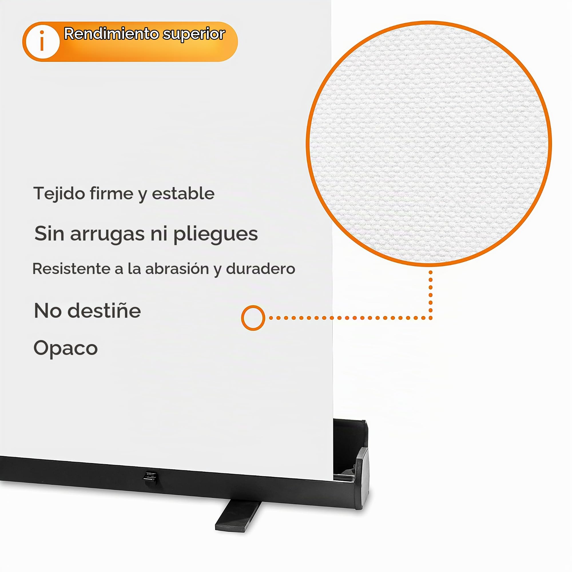 Walimex Pro Roll-Up Panel 165x220 cm Fondo Fotográfico Blanco I Lienzo fotográfico portátil, Independiente para sesiones de Retrato, Estudio fotográfico y Streaming I Efecto Chromakey I Caja metálica