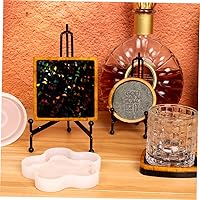 Vista 3 de EXCEART 6pcs Coaster Mold Round Coaster Molds Epoxy Casting Cup Mat Coaster Molds for Epoxy Resin Molde De para Resina Coaster Making Mold White