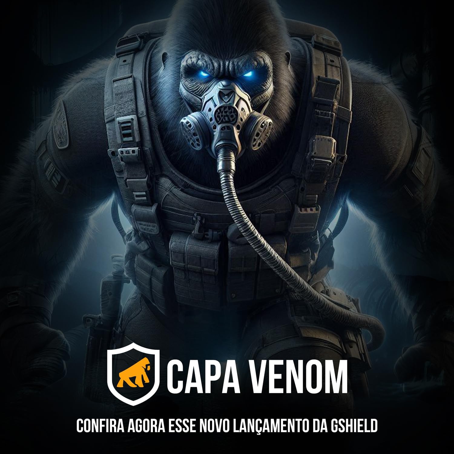 Gshield Capa Case Capinha Venom com Alça Suporte Elevada na Câmera, Compatível com MagSafe para (Preta, iPhone 16 Pro Max)