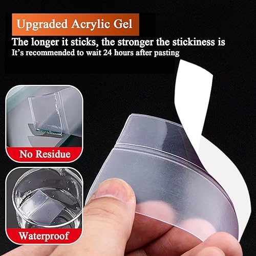 Miniatura 4 de Sellador de silicona mejorado de 32.8 pies, sin residuos, para puerta de ducha de vidrio, para debajo de la puerta, tapón, cinta de sellado de