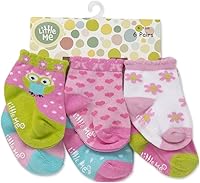 Vista 3 de Little Me Baby Girls' 6 Pack Variety Socks